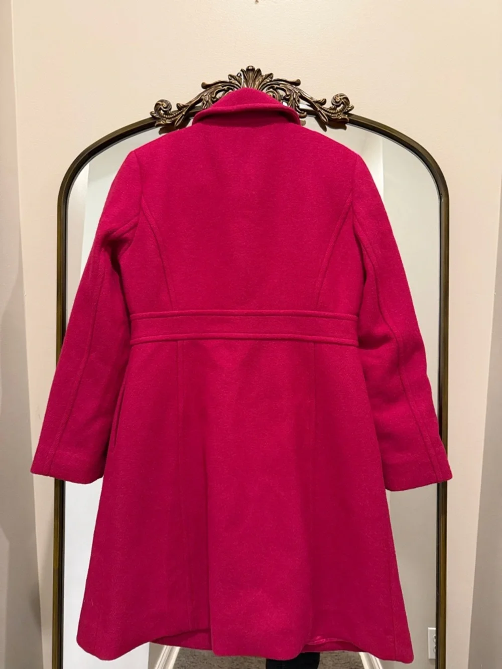 J. Crew pink Wool Pea Coat with Gold Buttons 6 petite - Picture 9 of 9